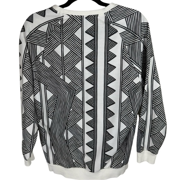 Adidas Originals Mexkumerex Black White Geometric Crewneck Sweatshirt Size Small - Picture 4 of 12